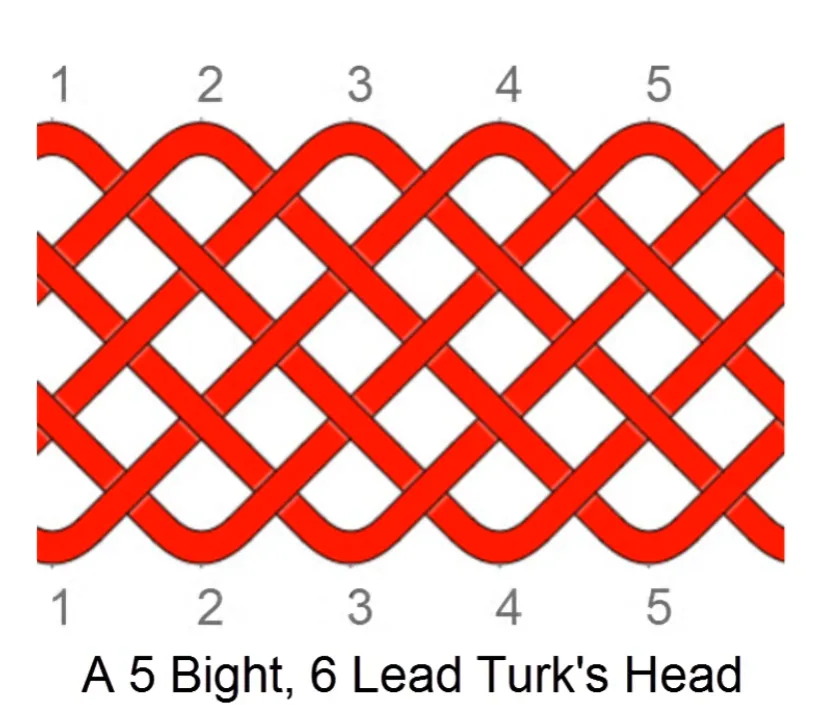 Huong Dan Nut Turks Head 3 Soi 4 Khuc Turks Head – Three Lead Four Bight 8