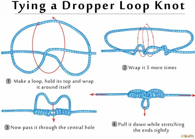 Huong Dan Nut Vong Giot Suong Dropper Loop Knot 2
