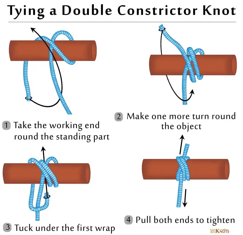 Huong Dan Nut Buoc Doi Constrictor Double Constrictor Knot 5