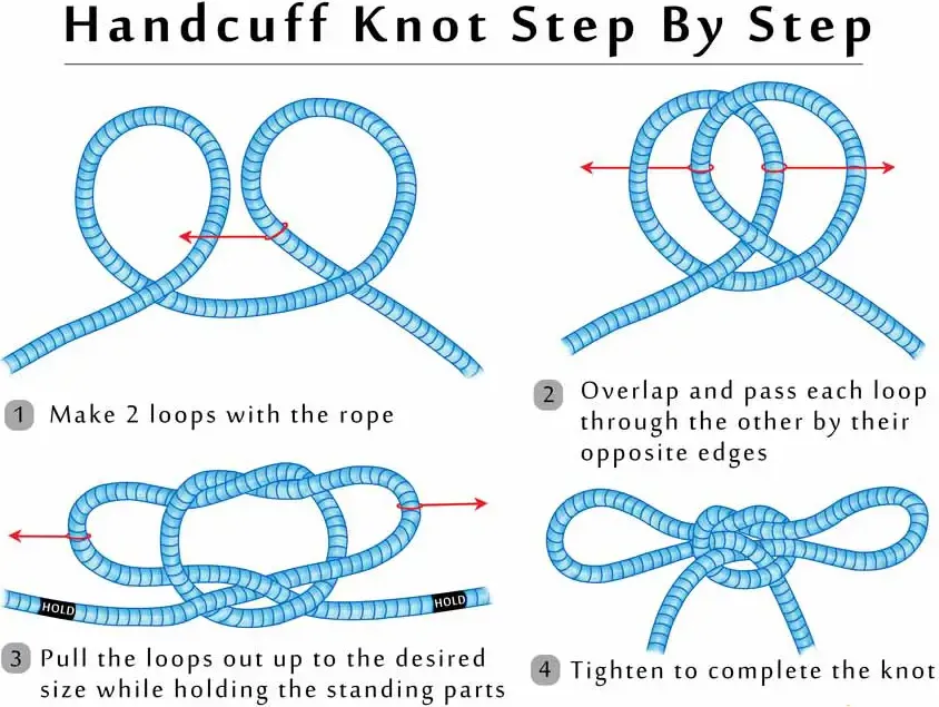 Huong Dan Nut Cong Tay Handcuff Knot 5