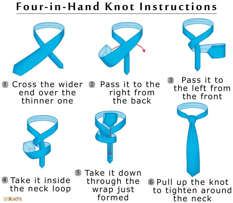Huong Dan Nut Buoc Ca Vat Four in Hand Four In Hand Knot 2
