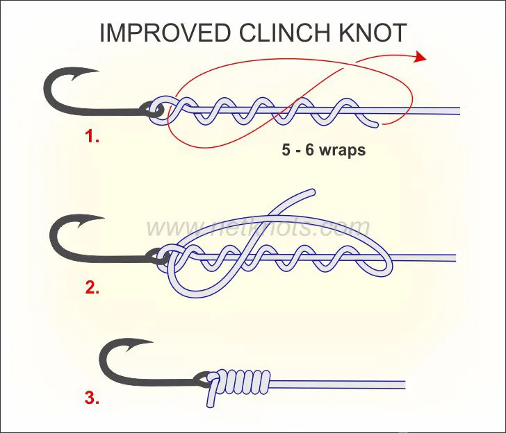 Huong Dan Nut That Moc Cai Tien Clinch Improved Clinch Knot